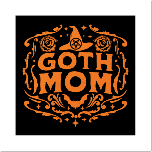 Goth Mom Halloween Mothers Day Witchcraft Retro Vintage Posters and Art